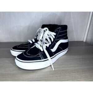 Vans Classic Retro High Top Black White Lace Up Skater Sneaker Shoes